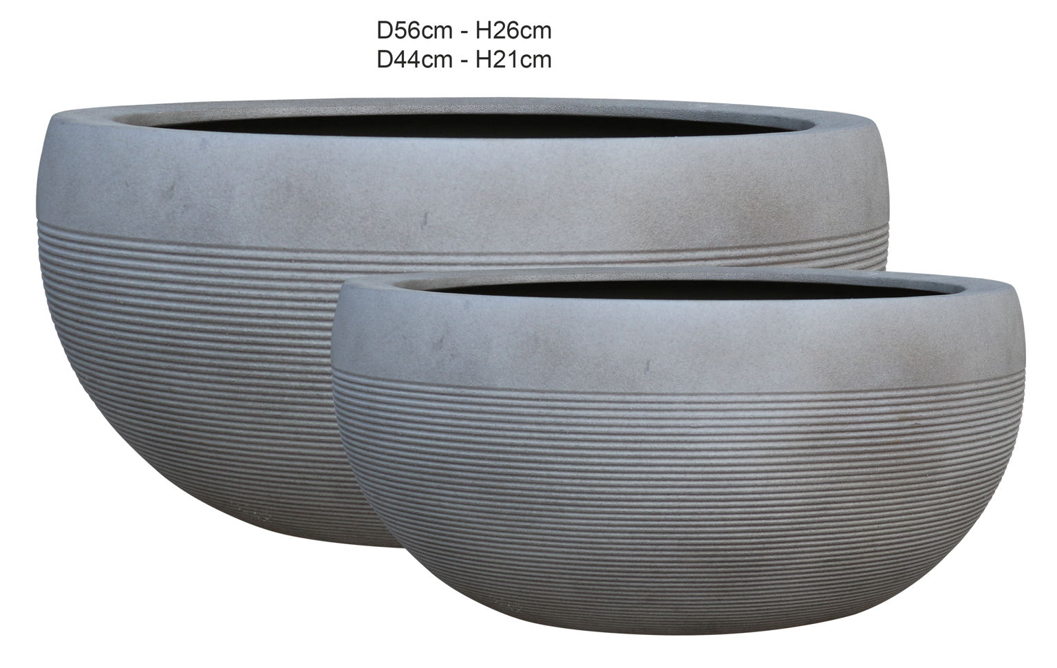 Lauko keramikinis vazonas, pilkos sp.,  44 x 44 x 21 cm-0
