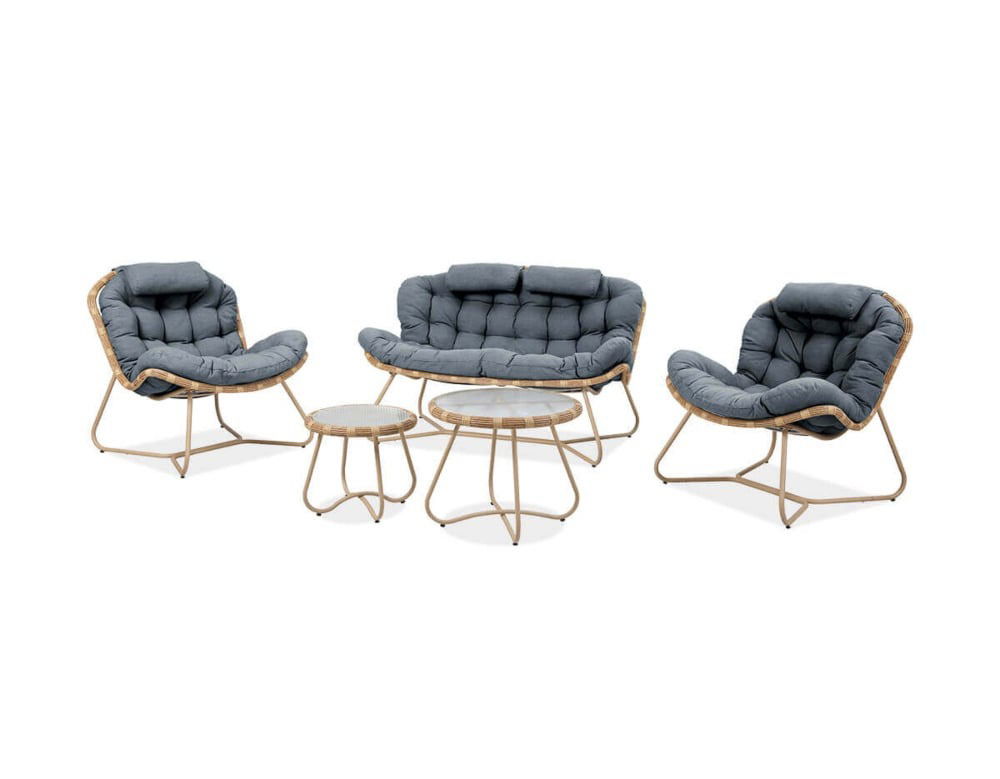 Lauko baldų komplektas RODOS CAFFE, Natural/Grey - 1