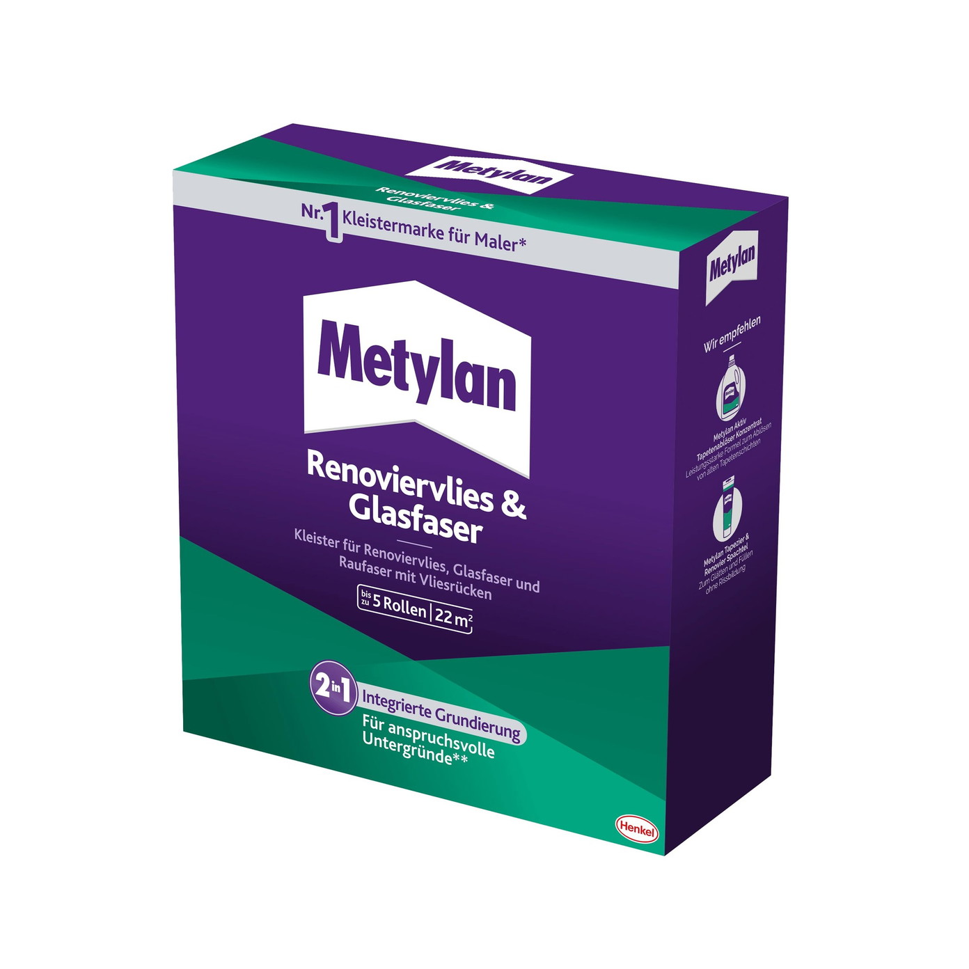Klijai stiklo audinio tapetams, drėgmei atsparūs METYLAN Renofleece, 500g-0