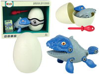 Konstrukcinis rinkinys - dinozauras Mosasaur su kiaušiniu, mėlynas - 4
