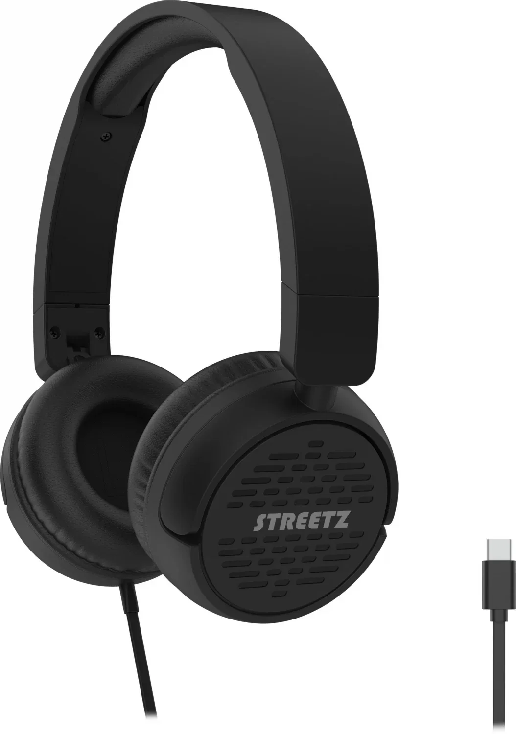Ausinės STREETZ HC110-BLK, USB-C, juodos sp.-0