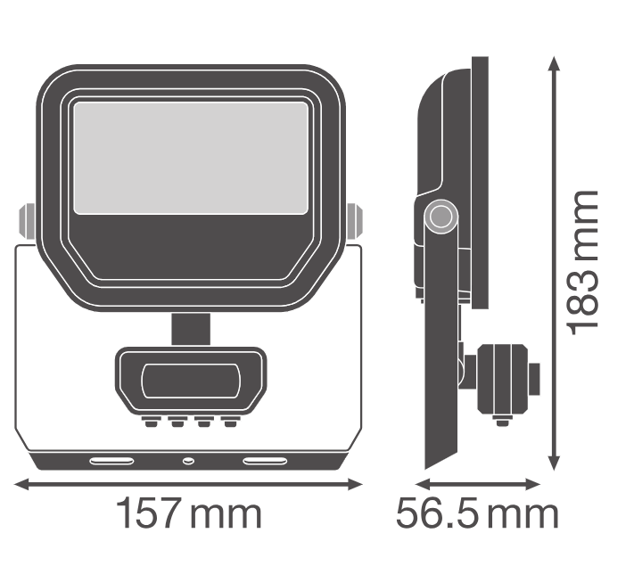 LED prožektorius LEDVANCE FL GEN4 IP66 11/17W 4000K 1600/2400lm su judesio davikliu baltas - 4