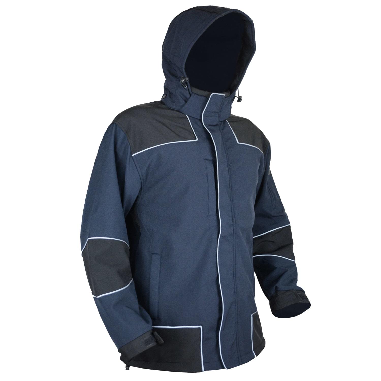 Žieminė darbinė striukė SOFTSHELL, mėlynos sp., XL dydžio