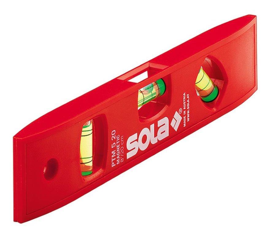 Gulsčiukas SOLA PTM 5, 20 cm, 3 akutės, plastikinis korpusas, su magnetu-0