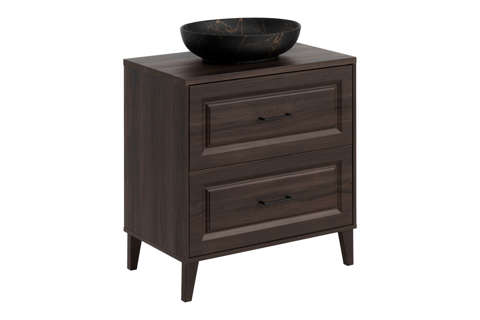 Vonios baldų komplektas COMAD Dorothy Ristretto 80 su stalviršiu ir praustuvu Mona, 80 cm - 4