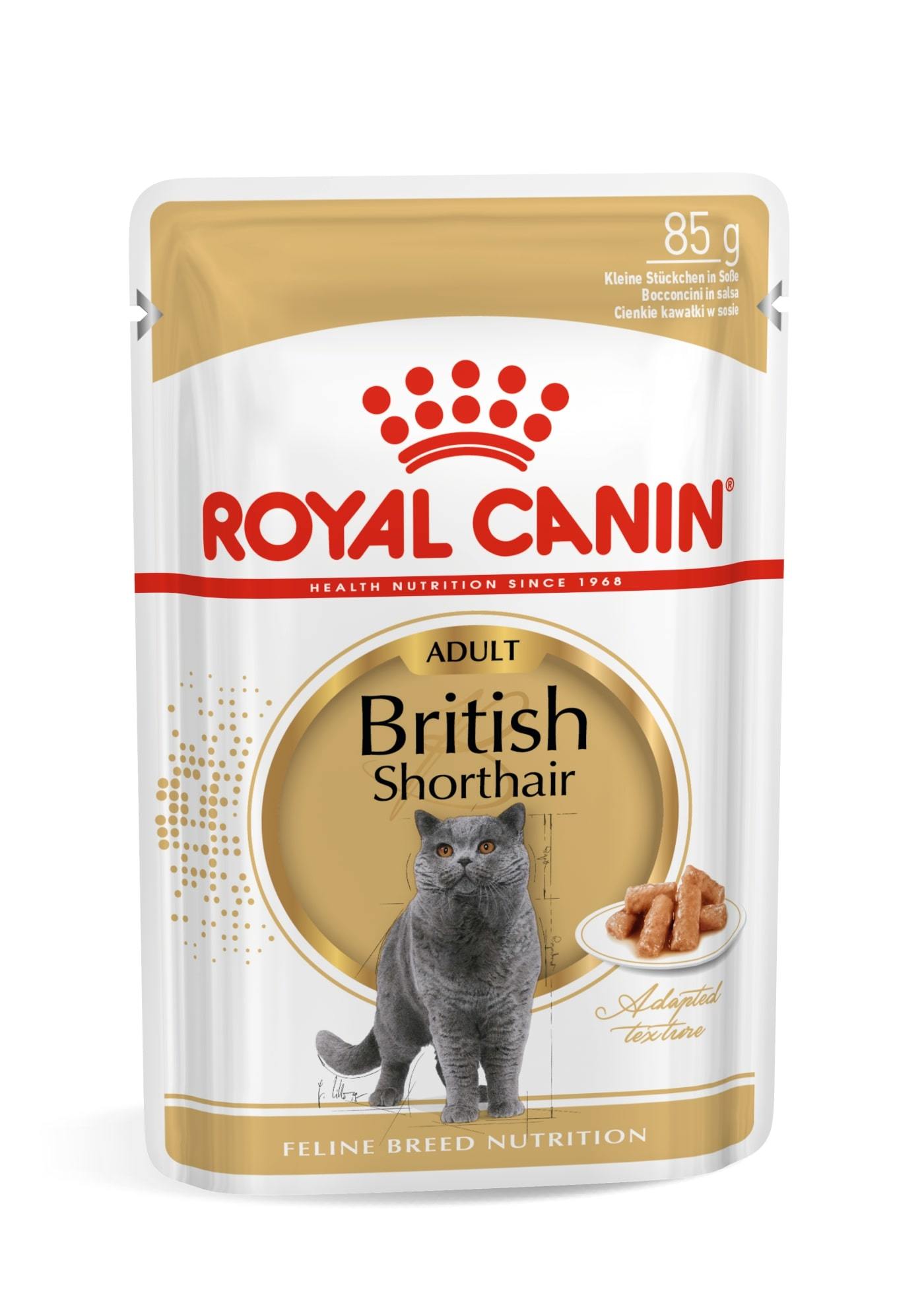 Šlapias britų trumpaplaukių kačių ėdalas ROYAL CANIN BRITISH SHORTHAIR WET, 12 x 85 g