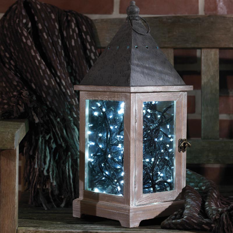 El. lauko girlianda LUMINEO DURAWISE BASIC TWINKLE, 96 LED IP44 šaltai baltos sp 8 rež, 3xAA, 7,1m-1