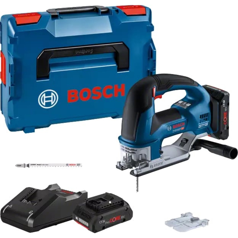 Akumuliatorinis siaurapjūklis BOSCH PRO GST 18V-155 BC, 18V (2x ProCORE18V 4.0Ah , L-BOXX) - 1