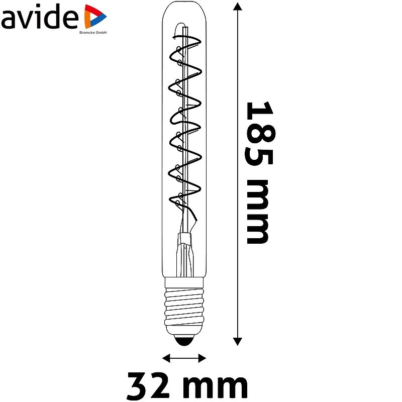 Dekoratyvinė LED lemputė AVIDE SOFT FILAMENT EW, E27 T9, 4,5W (=30W), 2700K, 330 lm - 3
