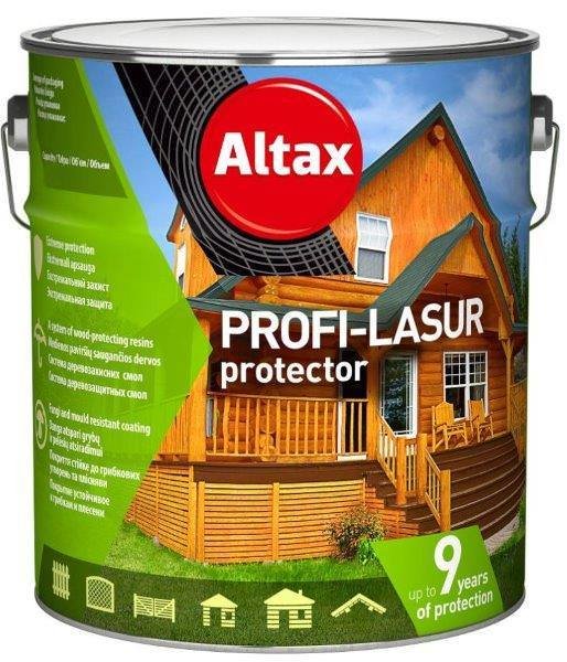 Medienos impregnantas ALTAX PROFI-LASUR PROTECTOR, baltos sp., 2,5 l