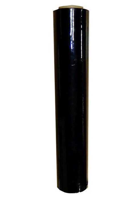 Pakavimo plėvelė STRETCH, 45 cm x 200 m, storis 17 mikronų, juoda-0