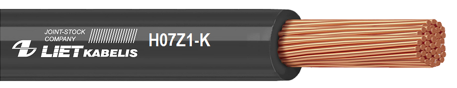 Kabelis H07Z1-1,5 mm², BEHALOGENINIS Dca s2 d2 a2, 100m, juodas