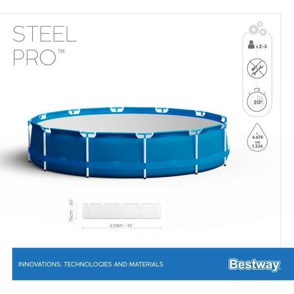 Baseino rinkinys STEEL PRO, 10' x 30"/3,05 m x 0,76 m - 3
