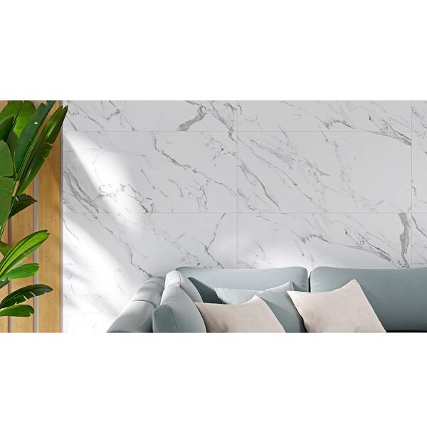 Akmens masės plytelės ATLANTIS WHITE SATIN RECT G1, 59,8 x