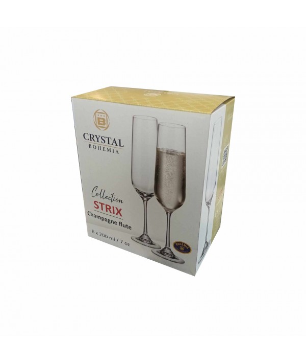 Šampano taurės CRYSTAL Strix, 200 ml, 6 vnt-1