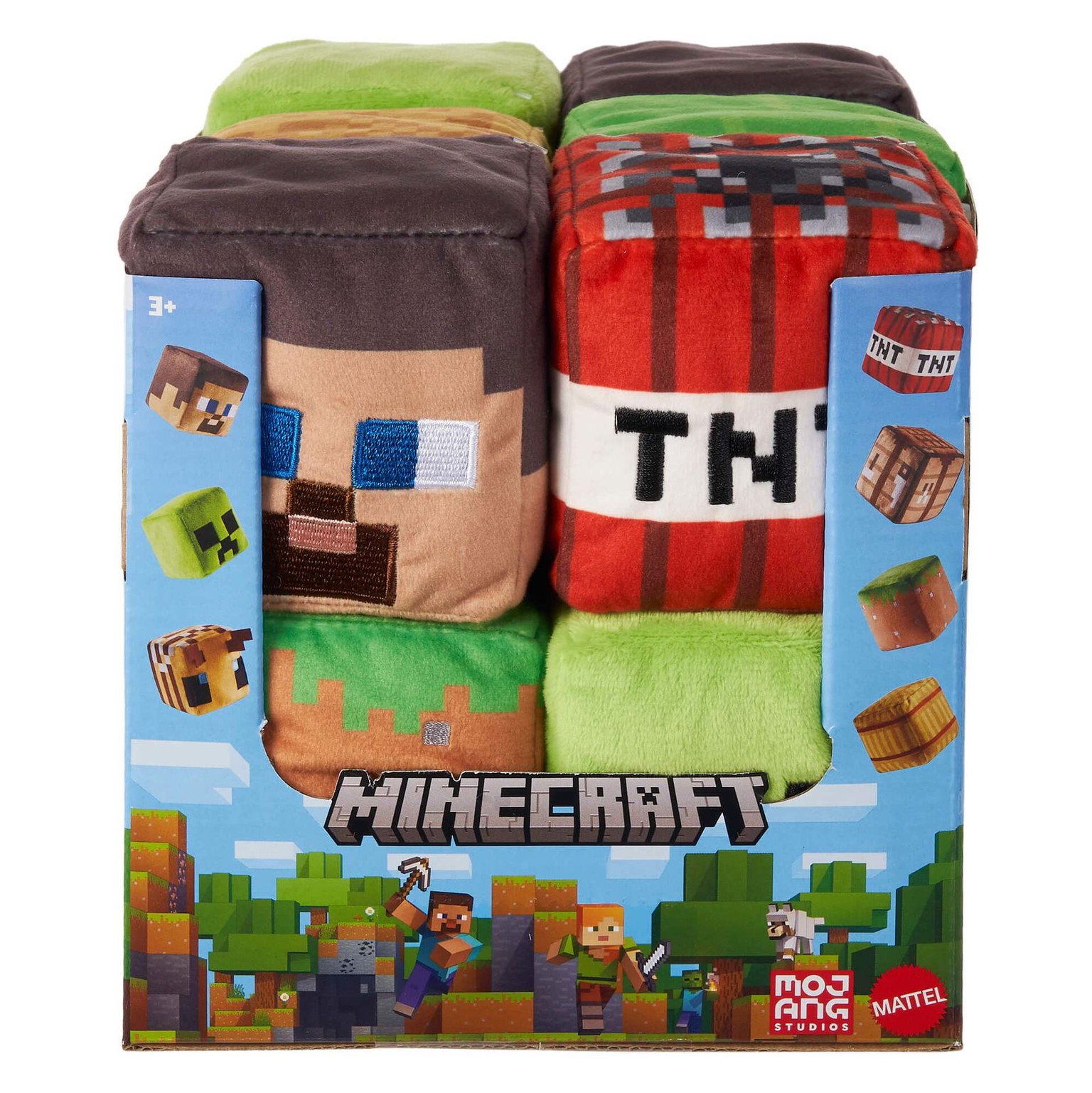 Pliušinis žaislas MINECRAFT kubas, įvairių dizainų - 3