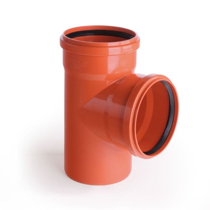 PVC lauko kanalizacijos trišakis PIPELIFE, DN110 x 110 x 90°-0