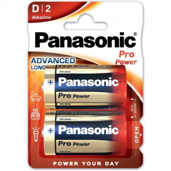 Elementai PANASONIC ALKALINE D, LR20PPG/2B, 2 vnt-0