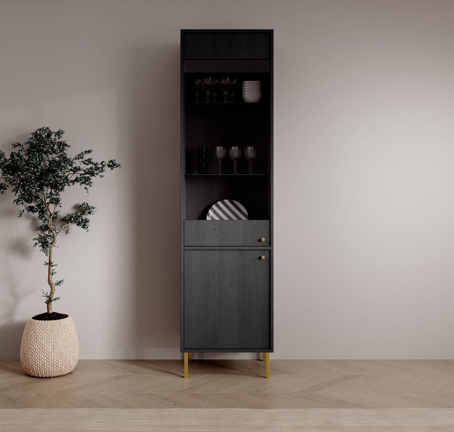 Vitrina Tili, juoda - 4