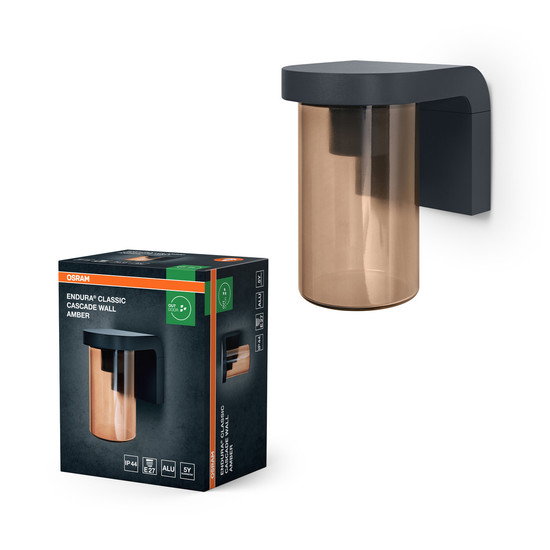 Sieninis lauko šviestuvas OSRAM ENDURA CLASSIC, IP44 1xE27 max25W pilkos/gintaro sp h18 cm-1