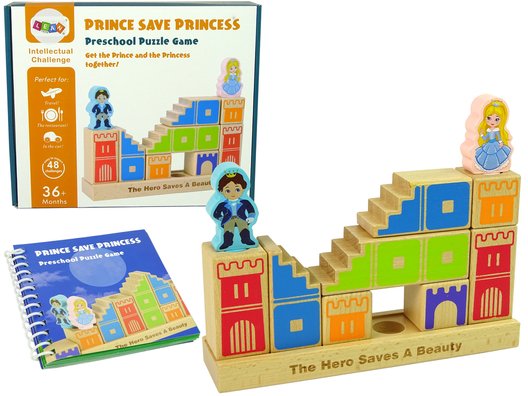 Didelės medinės kaladėlės Prince Save Princess - 3