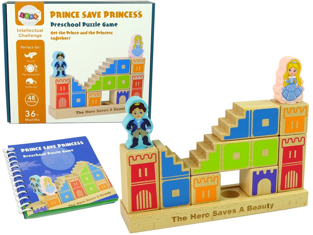 Didelės medinės kaladėlės Prince Save Princess