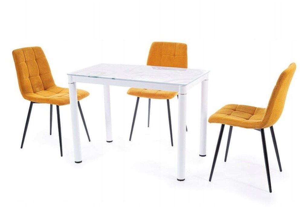 Valgomojo stalas DAMAR, 100 x 60 cm, baltas - 2