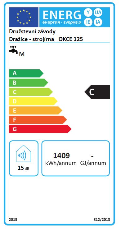 El. vandens šildytuvas DRAŽICE OKCE125, 125 l, vert., 2 kW-1