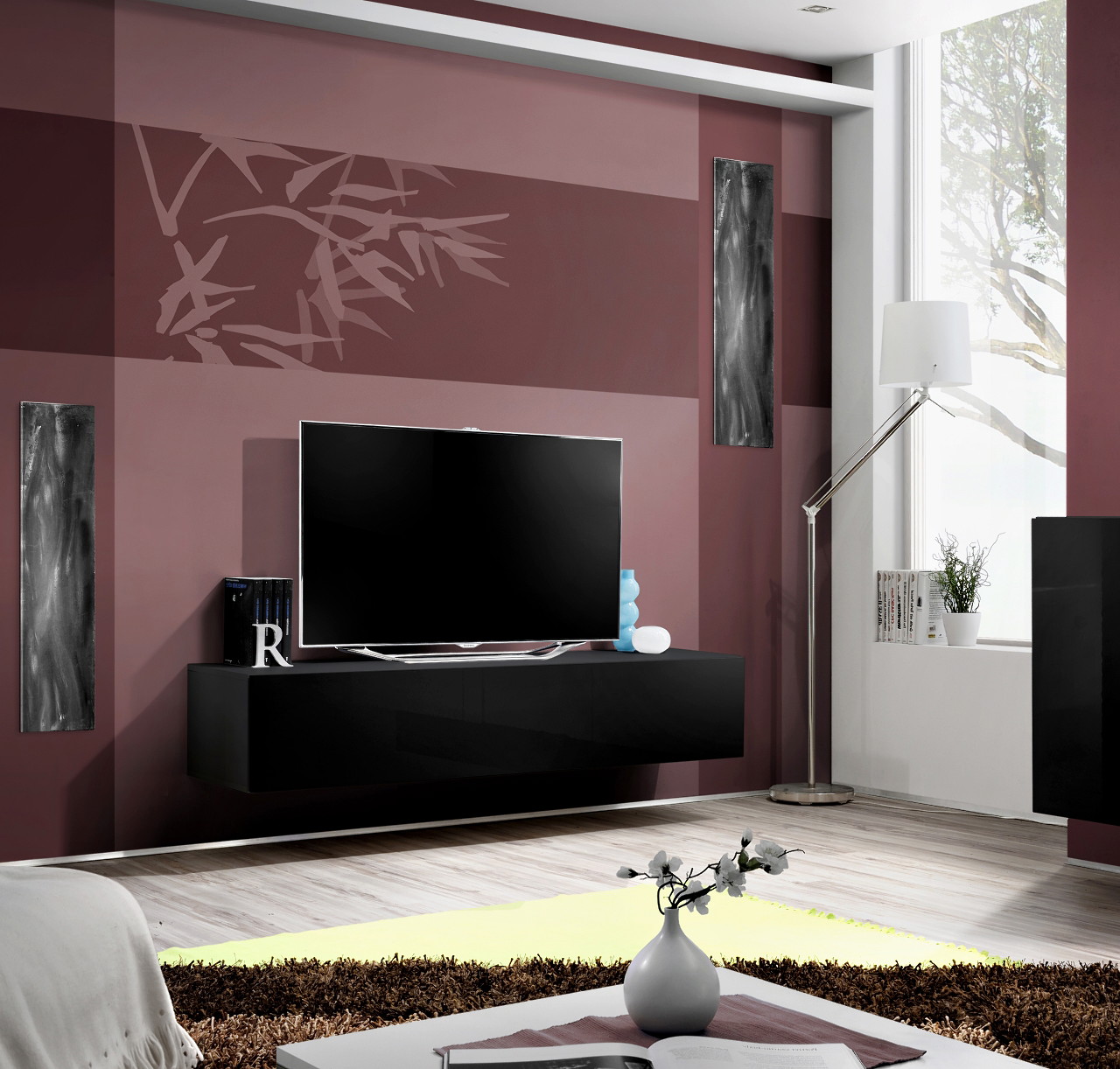 TV spintelė Fly 30, juoda - 1