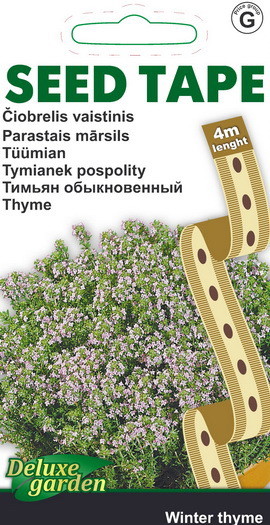 Vaistinių čiobrelių WINTER THYME sėklos juostoje, 4 m-0