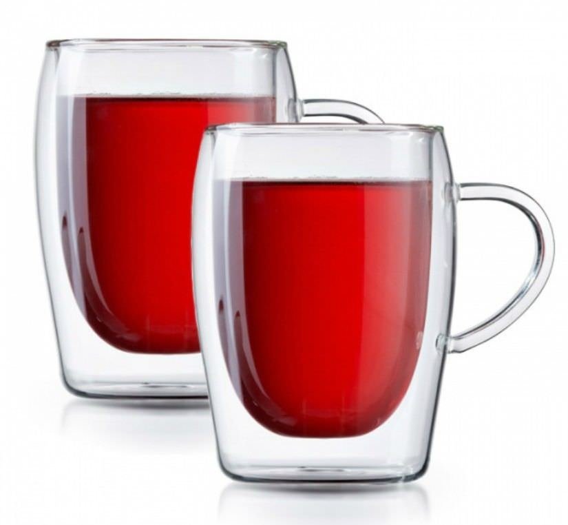 Terminiai puodeliai dviguba sienele AMBER CHEF, atsparūs karščiui ir šalčiui, 300 ml, 2 vnt. - 2