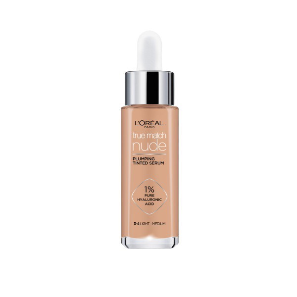 Makiažo pagrindas-serumas L’Oréal Paris True Match Serum Nude Plumping Tinted Serum, 3-4 Light Medium, 30 ml