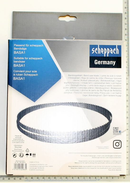 Pjovimo juosta Scheppach Basa 1 1490x10x0.36mm 4 TPI-0