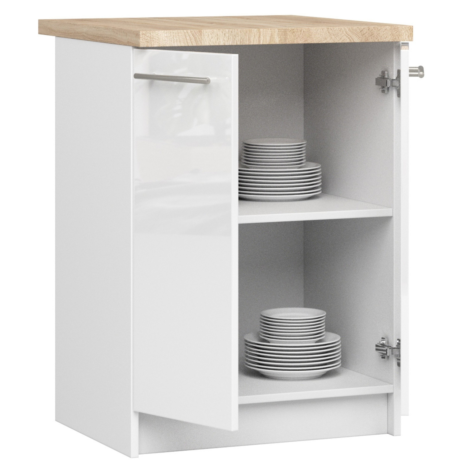 Virtuvės spintelė OLIVIA S 60 cm, balta-1