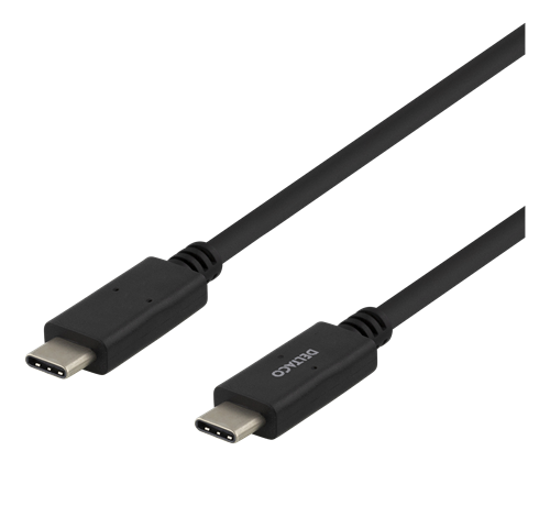Kabelis DELTACO USBC-1501M USB-C - USB-C, 5Gbit/s, 5A, 1m, juodas - 2