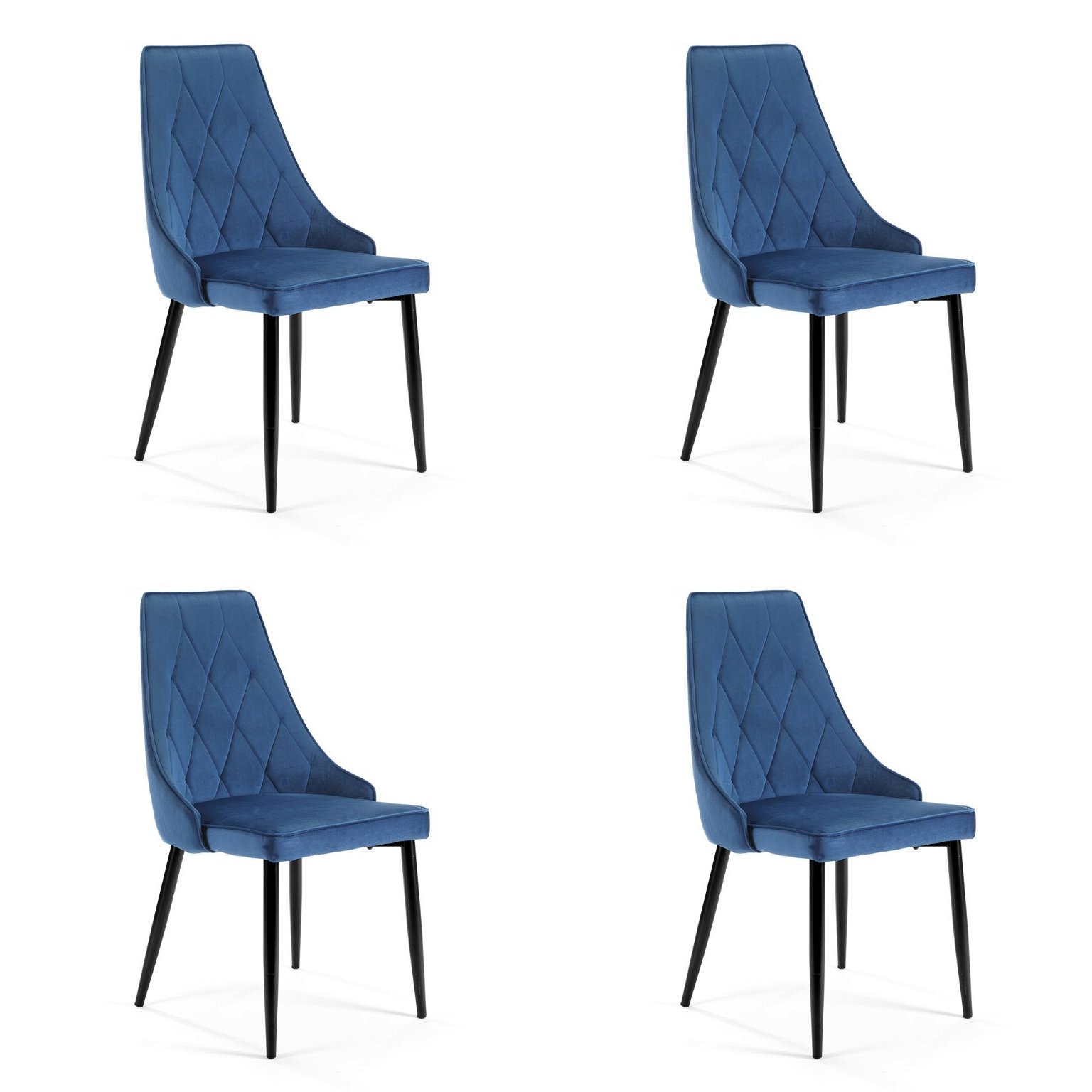 4-rių kėdžių komplektas SJ.054, tamsiai mėlynas - 2