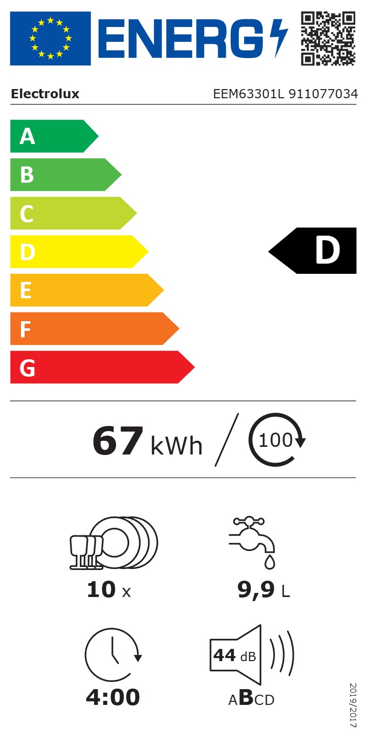 Įmontuojama indaplovė Electrolux 700 serija EEM63301L, balta - 9