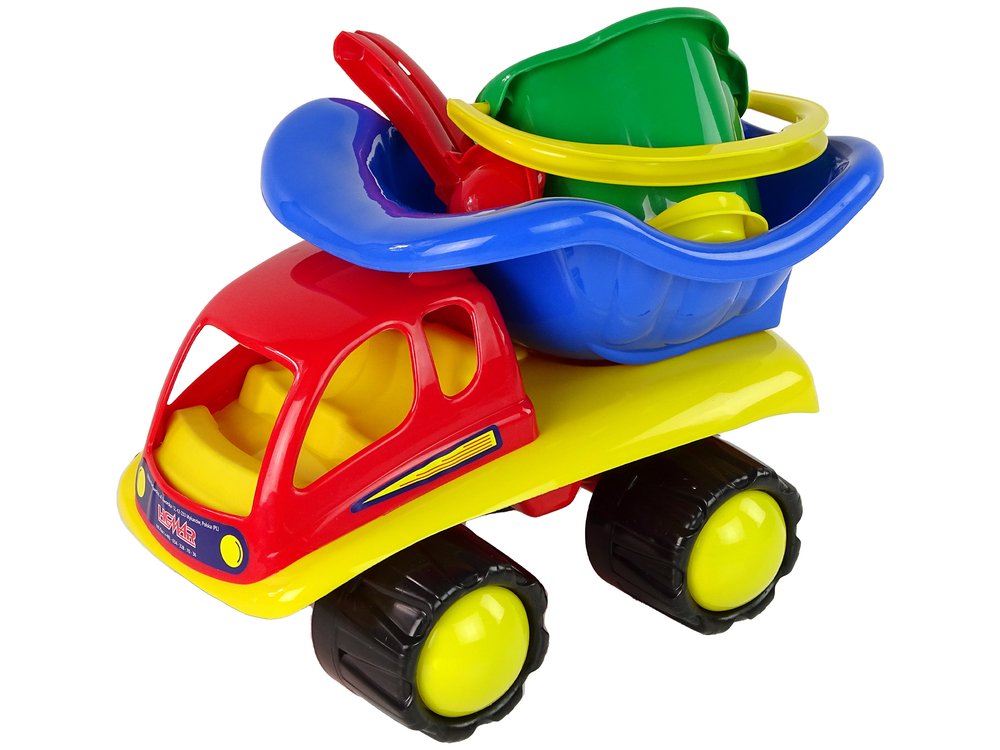 Smėlio žaislų rinkinys su automobiliu, 8 dalių