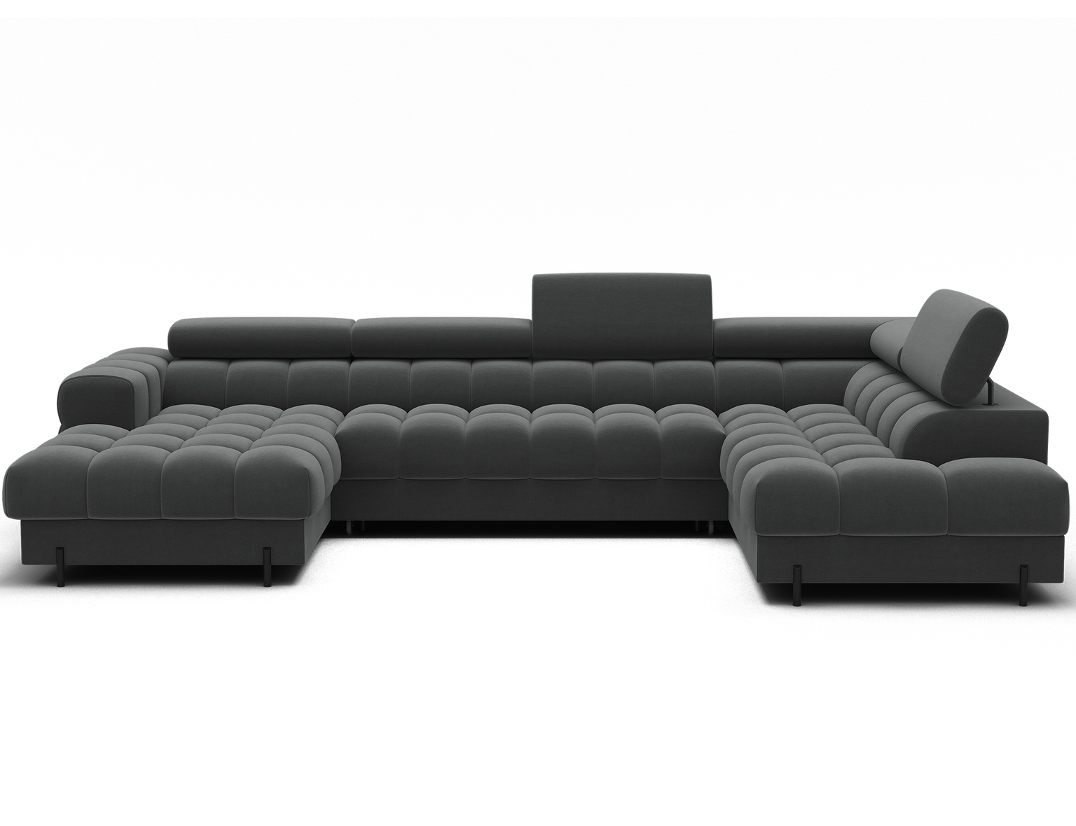 Kampinė sofa - lova Feraria Sola 06, tamsiai pilka sp., kairinė, 202 x 358 cm x 93 cm-0