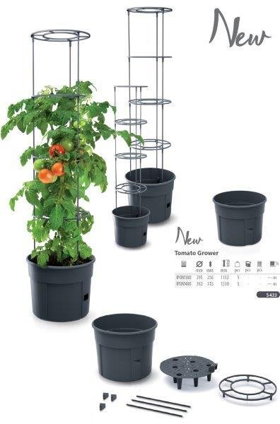 Plastikinis vazonas pomidorams, tamsiai pilkos sp., 29,5 x 23,6 cm - 2