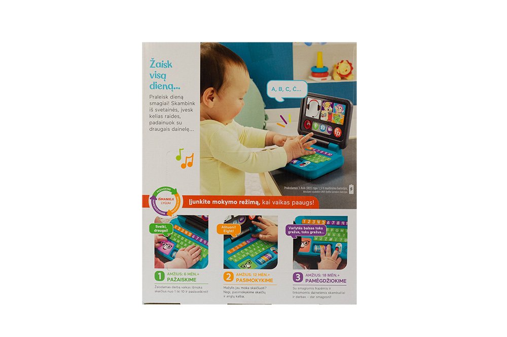 Žaislinis nešiojamasis kompiuteris FISHER PRICE „Pažink ir išmok“ - 5