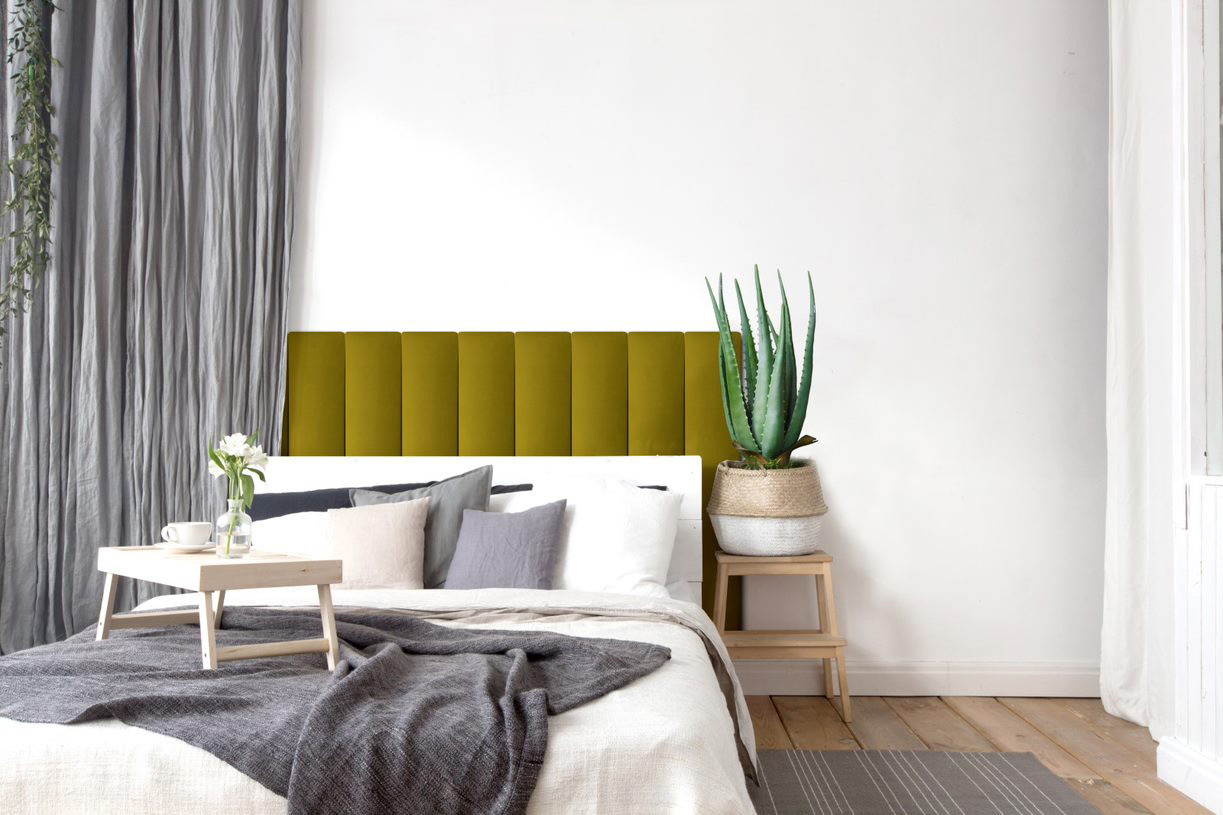 Minkštos tekstilinės sienų dangos SOFTI 30x60, geltonos spalvos - 3