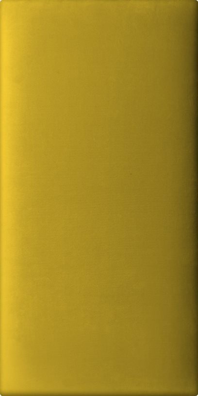 Minkštos tekstilinės sienų dangos SOFTI 30x60, geltonos spalvos