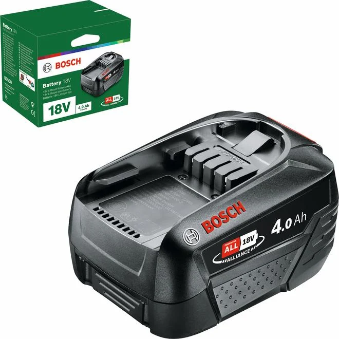 Akumuliatorius BOSCH PBA, 18 V, 4,0 Ah Li-ion, Green-1
