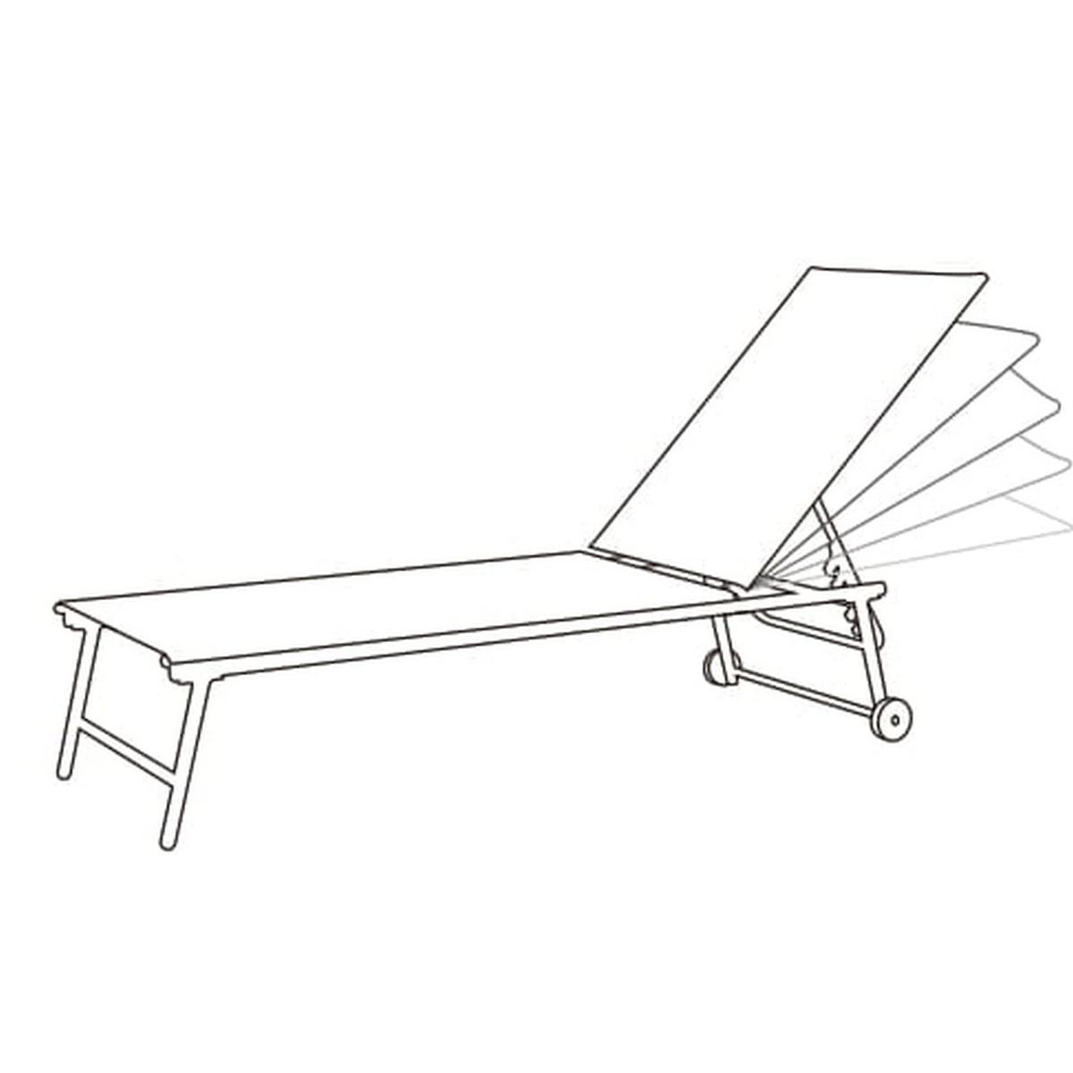 Sodo gultas, pilkos sp., 185 x 57 x 31 cm - 4