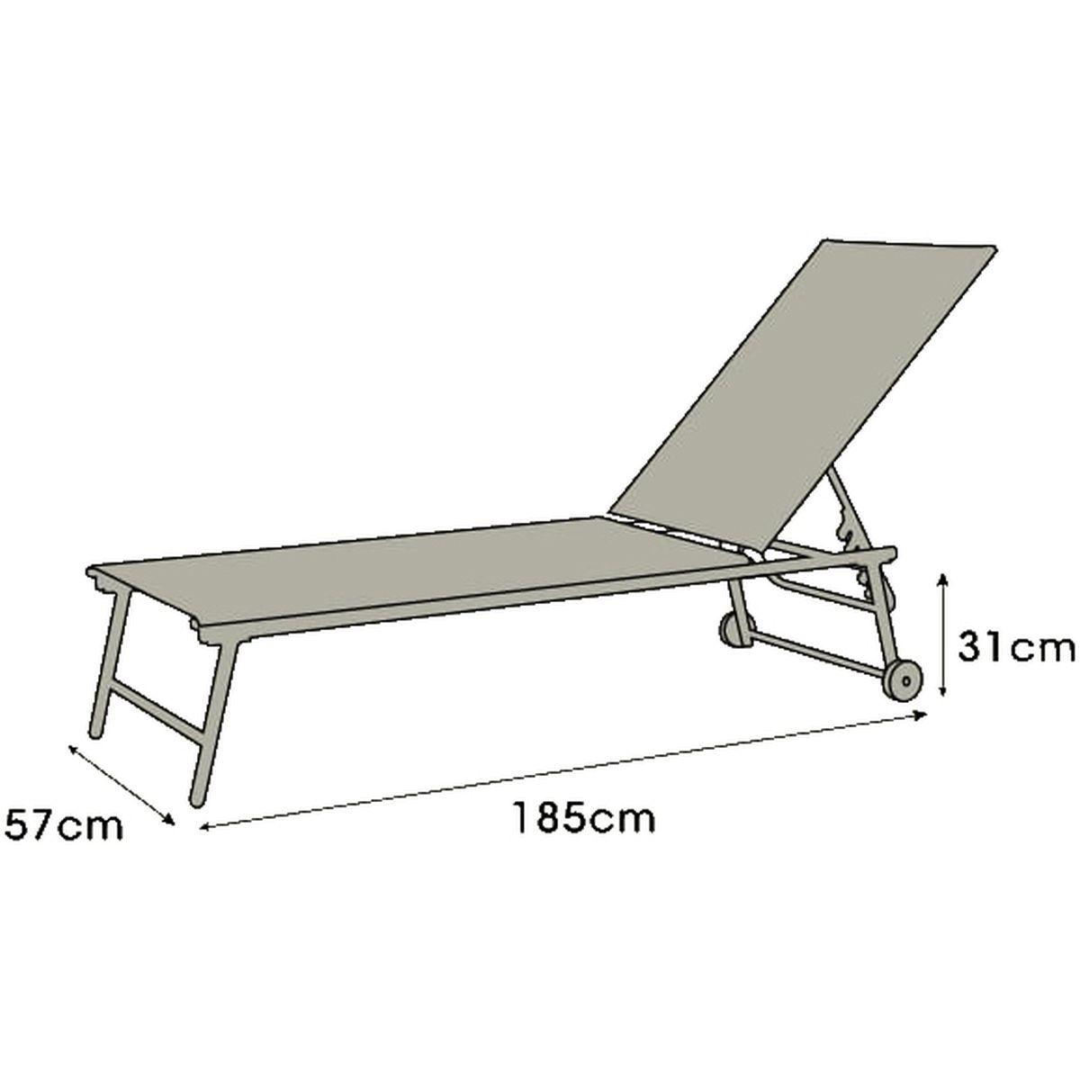 Sodo gultas, pilkos sp., 185 x 57 x 31 cm - 5