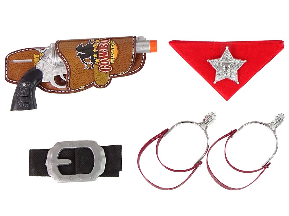 Kaubojaus-šerifo rinkinys su ginklais ir aksesuarais - 6