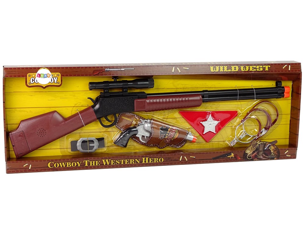 Kaubojaus-šerifo rinkinys su ginklais ir aksesuarais - 8