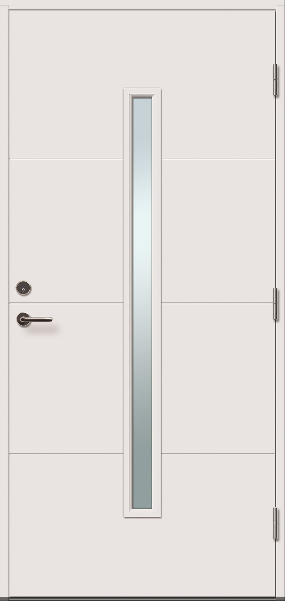 Lauko durys VILJANDI STORO 1R, balta sp., 990 x 2088 mm, dešinė