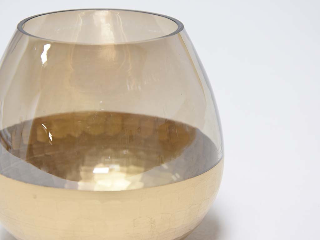 Stiklinė žvakidė HONEYCOMB, rudos sp., 10 x 10,5 cm - 3